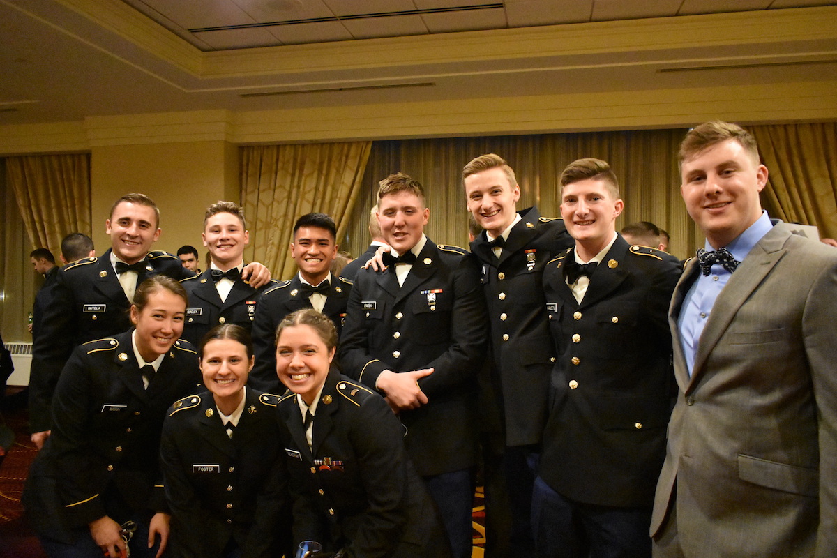 Cadets pose at the annual dining in activity